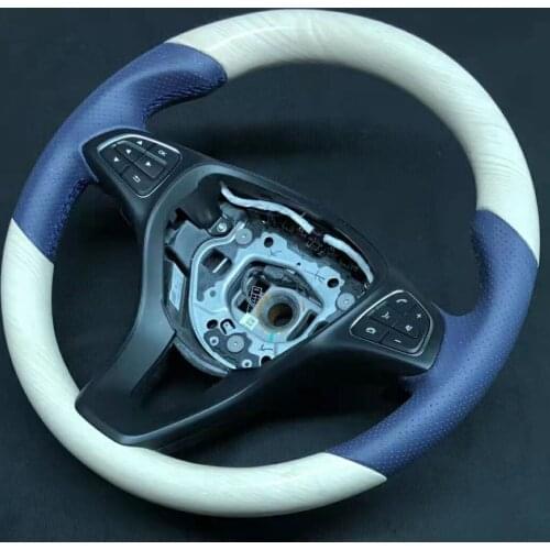 Cuatomized Carbon Fiber Sports Wood Steering Wheel Alcantara Leather compatible for Mercedes-Benz V260 2016-2021
