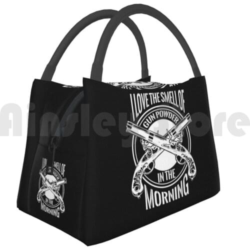 Cooler Lunch Bag Picnic Bag I Love The Smell Of Gunpowder In The Morning Gun Control Protective Fabric Shooting