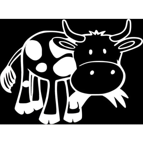 20*14.8CM Cartoon Cow Creative Farm Animal Car Sticker Vinyl Waterproof Car Styling Decal
