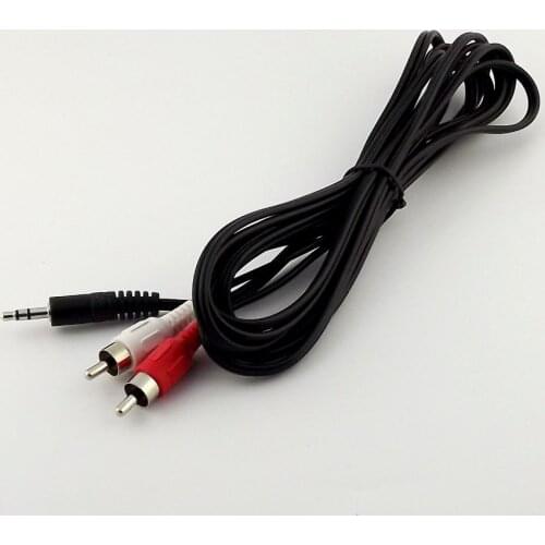 1pcs 3m 3.5mm Male Stereo To 2x RCA Phono Plug Audio AV Video Adapter Connector Cable