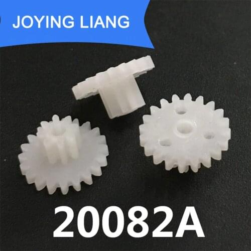 20082A 0.5M Gear 11mm Diameter POM Plastic 20 Teeth + 8 Teeth Double Layer Gears 2mm Tight Hole Toy Parts 10PCS/lot