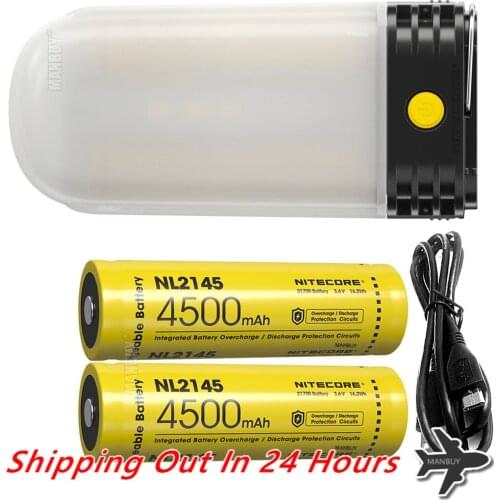 2021 NITECORE LR60 Rechargeable Camping Lantern & Power Bank 9x High CRI LED 250LM Include 2x 21700 Batteries Free Shipping