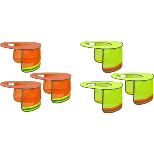 3 Pack Hard Hat Neck Shade Sun Shield High Visibility Hat With Reflective Strip Construction Hat Shade