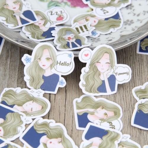 New mix 40 pcs beautiful cartoon couple homemade stickers iphone emoticons cute stickers notebook fun funny ideas