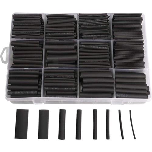 625Pcs Heat Shrink Tubing Kit Heat Shrink Tubes Wire Wrap Ratio 2:1 Electrical Cable Sleeve Assortment with Storage Case