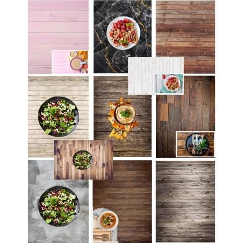BEIPOTO Retro Wood Floor Backdrop Brown white wooden wall photography Background Food Photo studio Props Photo Booth 40x60cm