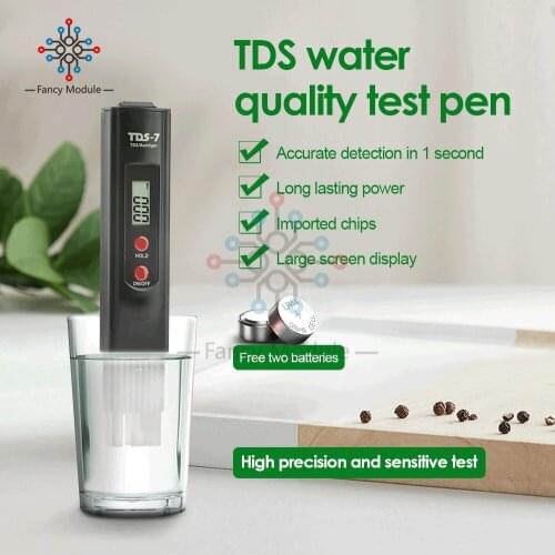 TDS-7 Digital LCD PH Meter Pen of Tester with Backlight Accuracy Aquarium Pool Water Wine Automatic Calibration