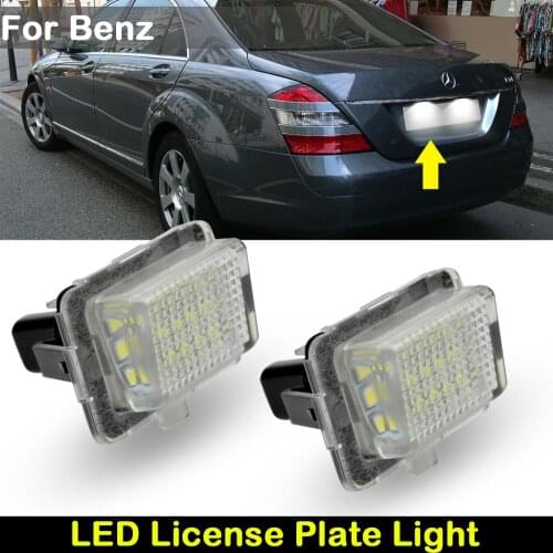 For Mercedes-Benz C-Class W204 E-CLASS W212 S-CLASS Coupe W216 W207 S-CLASS W221 white LED license plate light number pl