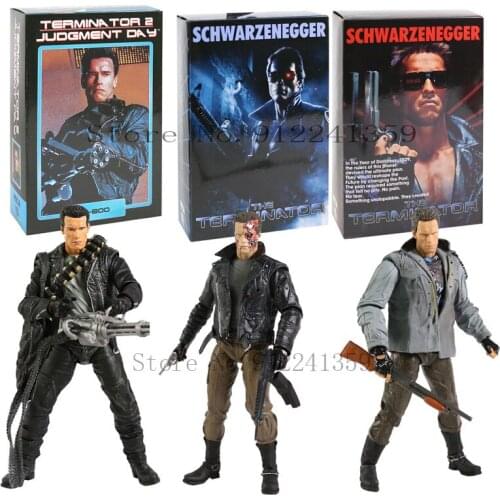 Arnold Schwarzenegger Figure NECA Terminator 2: Judgment Day T-800 Sarah PVC Action Figurine Collectible Model Toys Gifts