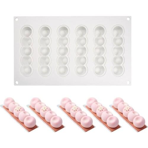 6 Cavity Cake Mold Long Strip-Shaped Non-stick Flexible 3D Silicone Cakes Baking Molds for Home Bakeware For Wedding decoration