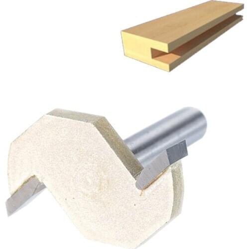HUHAO 1pcs 1/4" Shank T type slotting cutter woodworking tool 2 Flute router bits for wood Rabbeting Bit endmill milling cutter