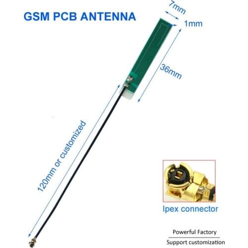 Free Sample 3dbi Wireless Internal u.fl 3g GSM pcb antenna with 1.13 cable 10cm 20cm 10PCS / batch