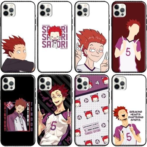 Haikyuu!! Satori Tendou Funny Soft Case For iPhone 11 Pro Max 12 mini X XR XS MAX 6 6S 7 8 Plus SE 2020 5S Phone Cover