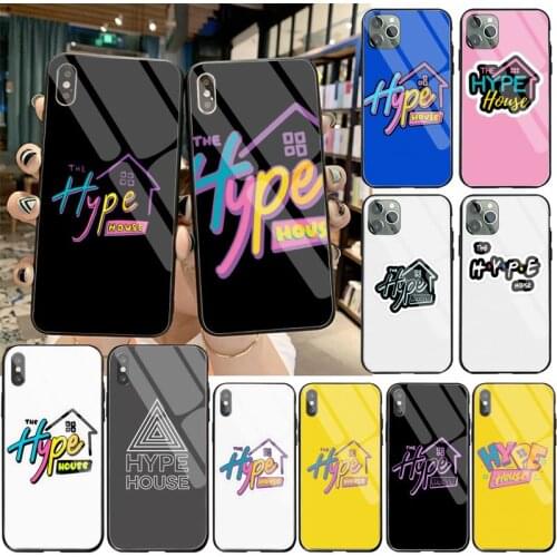 Hype House DIY Painted Bling Phone Case Tempered Glass For iPhone 11 Pro XR XS MAX 8 X 7 6S 6 Plus SE 2020 case