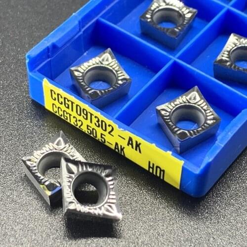 10PCS CCGT09T302/04-AK H01 Carbide Aluminum Blade Turning tool Cutting tool CCGT aluminum inserts