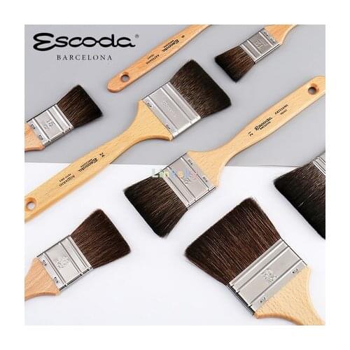 Escoda ARTESANA Series 2132,Artist Watercolor Short Handle Paint Brush,Pony | Mottler | Matt Varnished | Wood Handle