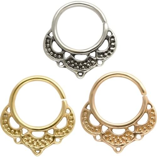JHJT1/3PCS Nose Ring Septum Piercing 316L Stainless Steel Nostrial Hoops Cartilage Ear Body Piercing