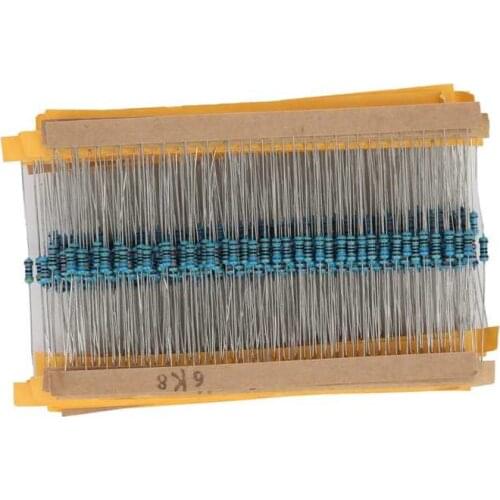 Resistor Assorted Kit Metal Film Resistor Kit High And Low Temperature Resistance for Technicians for Engineers for Students