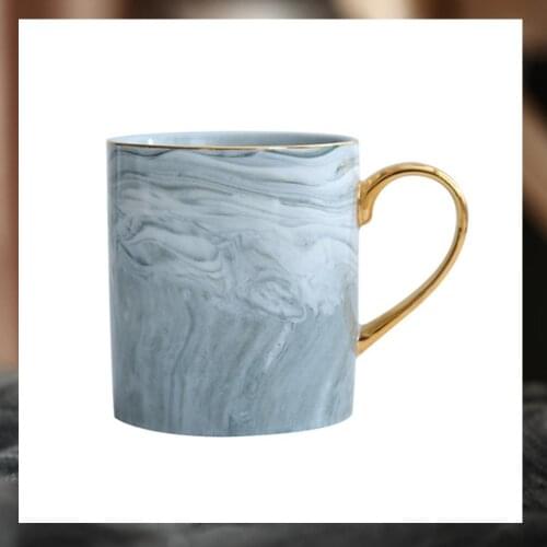 Creative European Gilding Edge Mug Office Cup Marbling Ceramic Cup For Men And Women Lovers Gifts stunning