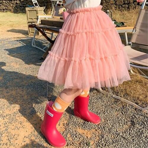 Adorable Colorful Mesh Tulle Tutu Skirt for Little Girls Clothes Summer Toddler Girls Pettiskirt Children Party Wedding Costumes