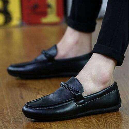 Brand fashion soft bottom split breathable mens shoes set Mocassins mens casual shoes non-slip drive casual shoes dance shoes