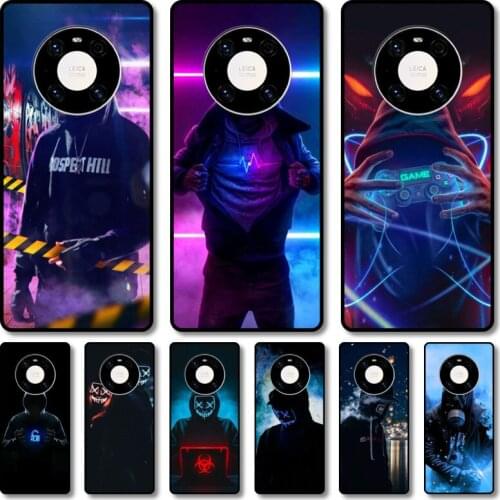 Neon Guy cool man Phone Case For Huawei mate 40 30 10 20 40 8 9 Lite Z Pro RS black cell shell