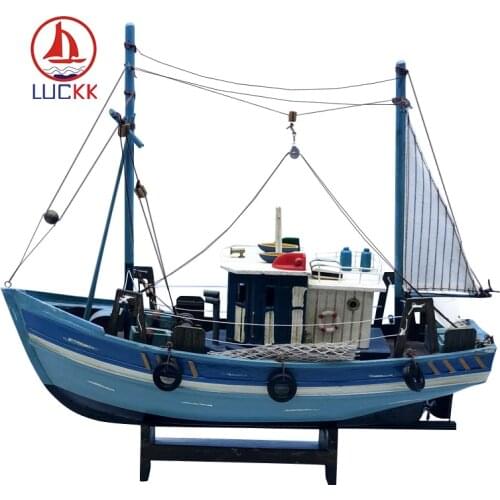 LUCKK New Hot Sale 3D Wooden Assembling Fishing boat Ship Model Wooden Sailboat Toys Crafts Home Decor child Gifts Souvenirs