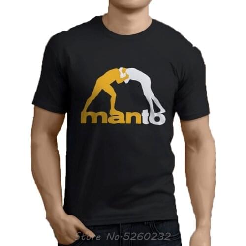 New MANTO Brazilian Jiu Jitsu Mens Black T-Shirt Size S-3XL Print T Shirt Mens Short Sleeve Hot Tees Streetwear