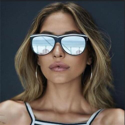 New Australian Fashion Brand Sunglasses Women Big Frame Square Sun Glasses Female Men Vintage Mirror Shades Plastic UV400
