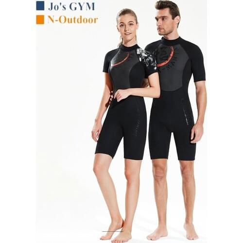 New Chinese Style 3mm Neoprene Wetsuit Men Women One-piece Short Sleeve Swimsuit Warm Professional Swimming Surfing Diving Suits