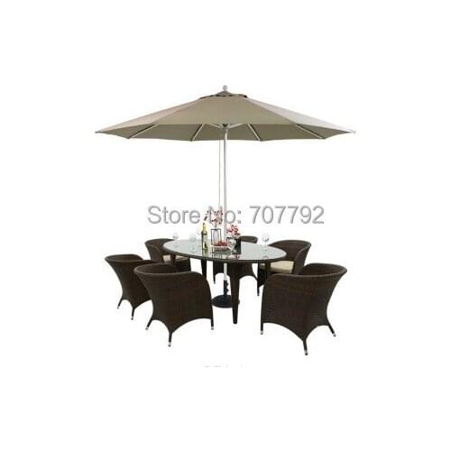 Rattan dinnig table& chair 7pieces set