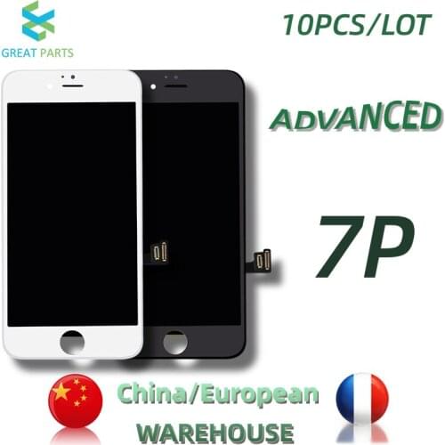 GREAT PARTS 10PCS Ship From China/Europe Advanced Premium Screen With 3D Touch Digitizer Assembly Replacement For iPhone 7 Plus