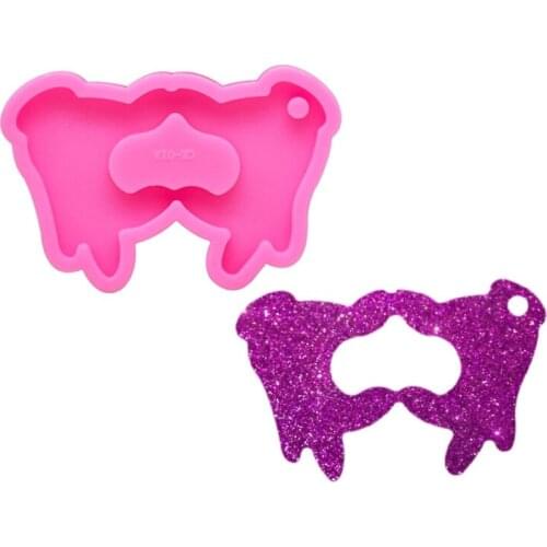 Heart Posture Pendant Keychain Resin Mold Hand Heart Love You Valentine Day Mold R7RF