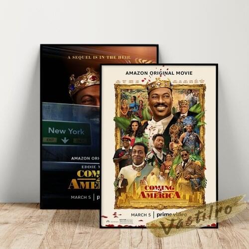 Hot Movie Coming To America Series Poster, Film Character Portrait Wall Picture, Living Room Wall Stickers, Movie Star Wall Art