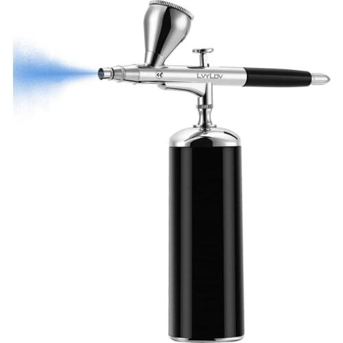 Portable Airbrush Kit with Dual-Action Airbrush Gun Mini USB Rechargeable Air Compressor Low Noise for Art Hobby,Makeup,Nail Art