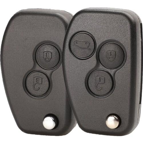 Jingyuqin Remote Flip Key Shell For Renault Duster Logan Dacia Clio Megane Laguna Master Traffic Kangoo Modus 2/3BTN VAC102 NE72