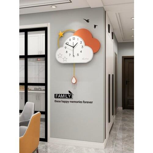 Modern minimalist wall clock light luxury creative clock living room bedroom home fashion net red decoration Nordic clock wall