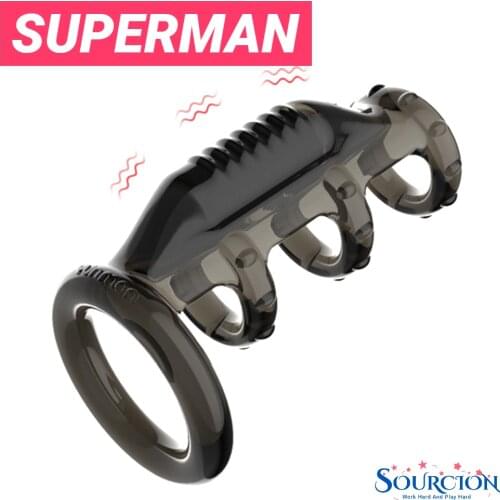 G spot Stimulator Bullet Vibrator Cock Sleeve Penis Vibrating Ring Ejaculation Delay Strap On Dildo Dick Enlargement Extender