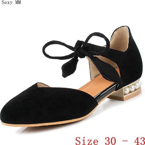 Pumps Women Oxfords Career D'Orsay Shoes Low High Heels Woman Low High Heel Shoes Small Plus Size 30 31 32 33 - 40 41 42 43