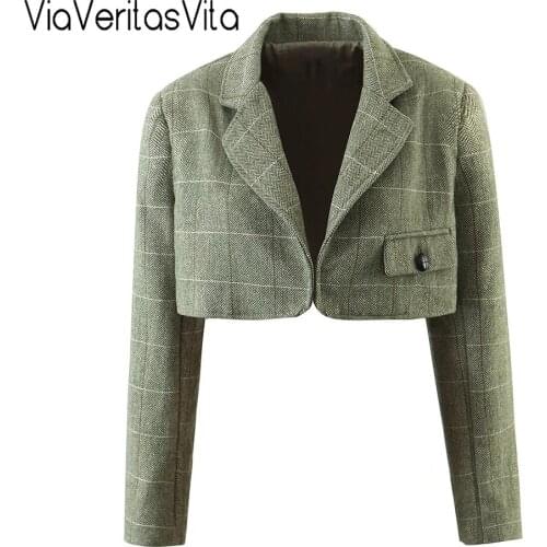 Женские пиджаки с коротким рукавом YAMY China At AliExpress