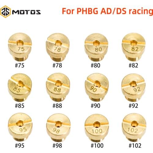 ZS MOTOS 12 pcs Carburetor Main jet For PHBG CARBB Replacement Carburetor Jets For Dellorto PHBG Carb Main Injector Pilot Jet