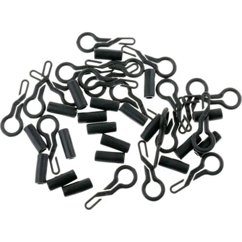 20Pcs Back Lead Clips with Soft Sleeve Tubing Carp Fishing Terminal Tackle Replacement Tackles for Fisherman