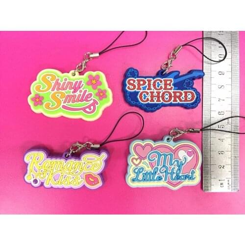 2018 New arrival 4PCS/LOT Japanese anime figure THE IDOLM@STER rubber Silicone sweet smell mobile phone charms/keychain G793