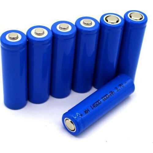2018 new lithium 14500 600 mAh 3.7V Li-ion Rechargeable Battery