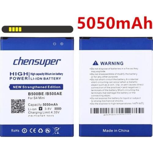 NEW 5050mAh B500BE / B500AE Battery Use for Samsung GALAXY S4 Mini battery i9190 i9195 battery etc Phones global