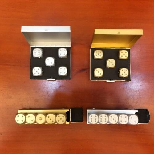 Aluminum dice set send aluminum box / Metal gifts Promotion Christmas Personality display