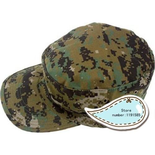 US Military Army hats soldiers cadet sun-shading outdoor riding sun cap Digital Woodland Camo
