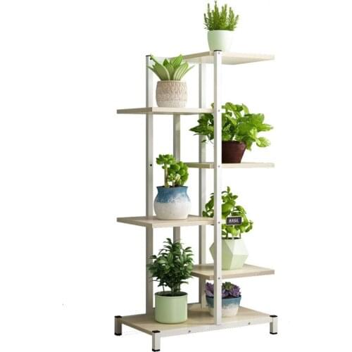 4/6 layers Flower rack Household balcony shelf Living room wood flower pot stand indoor balcony stand planter wood stand