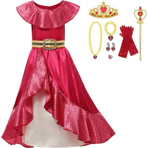 Elegant Girls Princess Dress Kids Birthday Party Cosplay Costume Sleeveless Prom Dress for Toddler Girls