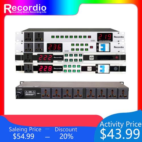 GAX-DB05 Professional Switching Power Supply 9/10-Channels DJ Sound System Uninterrupted Power Sequence Controller LED Display